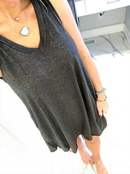 Jersey Vneck Pocket Dress